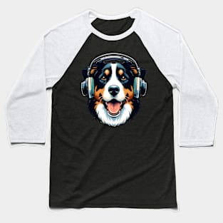 Appenzeller Sennenhund Smiling DJ in Bright Art Baseball T-Shirt